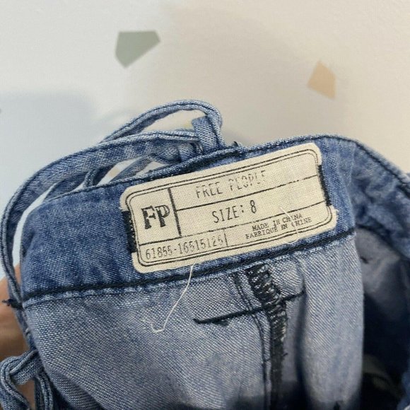 Free People Clara Chambray Wide Leg Jumpsuit - Picture 5 of 7